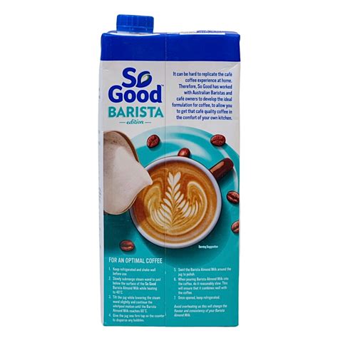 So Good Barista Almond Milk 1L – The Vegan Grocer Ph