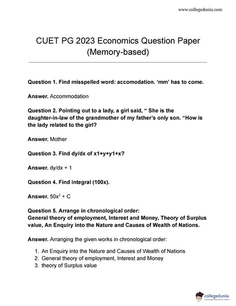 CUET PG 2023 Economics Question Paper 1 d78ac9a1a27d4002049 dce7533832 ...