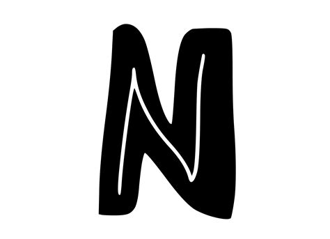 Funky Bold Skeleton Letter N Graphic by GraphicsBam Fonts · Creative Fabrica