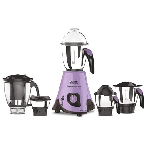 Buy Vidiem Eva Premium 750W Mixer Grinder with 5 Jars (Lavender & Black ...