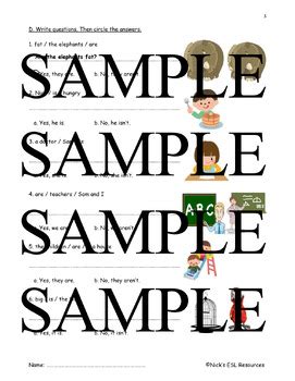 To Be Worksheet 的图像结果