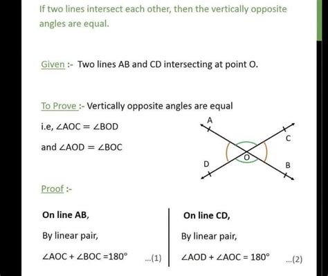prove that vertically opposite angles are equal - Brainly.in
