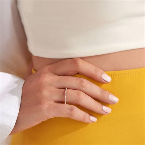 0.70 CT Marquise Cut Diamond Rose Gold Eternity Ring