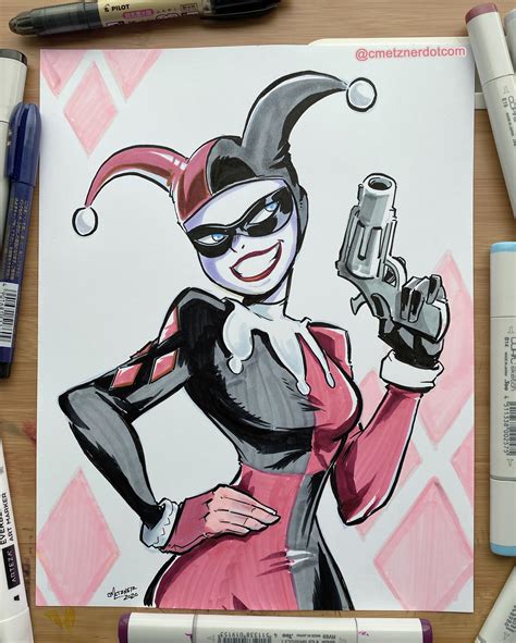 Here's my drawing of Harley Quinn! : batman