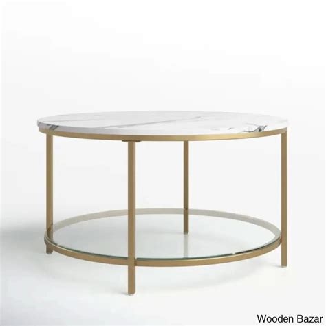 Arlo Round Coffee and center Table Rotherham with Storage | Wooden Bazar