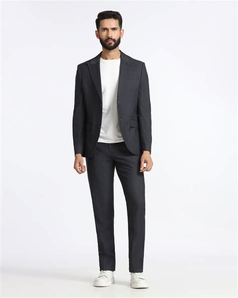 Buy Grey Two Piece Stripe Suit From Jime Collection Online