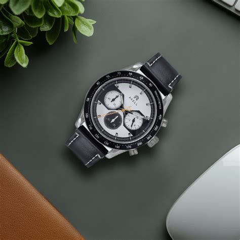 Pitstop Panda Racing Chronograph with Leather Strap Men's Luxury Racing ...