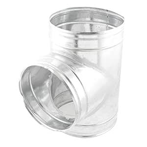 ZHuidjo 200mm to 200mm T-Piece Outlet Metal Air Vent Ducting Connector ...