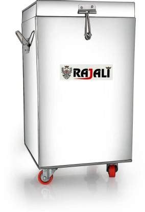 Rajali Tin Deep Storage Box | Grocery Container Box With Wheel 25 kg ...