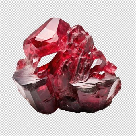 Premium PSD | Red spinel gem isolated on transparent background ...