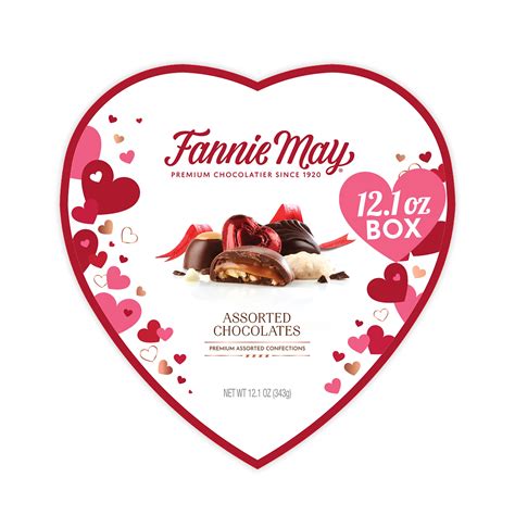 Fannie May Assorted Chocolates Valentine's Heart Gift Box - Shop Candy ...