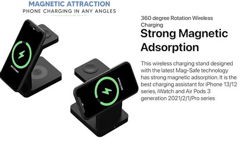 Vaku Luxos® Trinity 3in1 23W Magnetic MagSafe Wireless Charger for ...