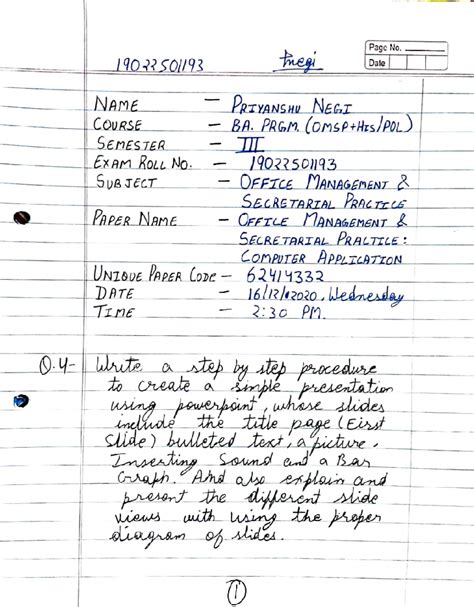 Office Management & Secretarial Practice QP with Answers (19022 SOI193 ...