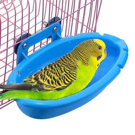 Buy Mygeromon Bird Bath for Cage - Budgie Hanging Small Tub for Parrot ...