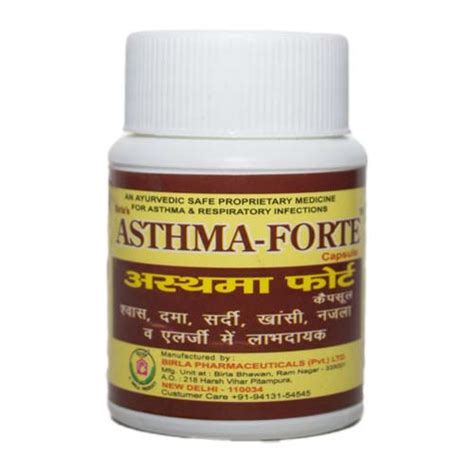 Buy Birla Asthma Forte (1000Cap) Jar at best price – Ayushmedi