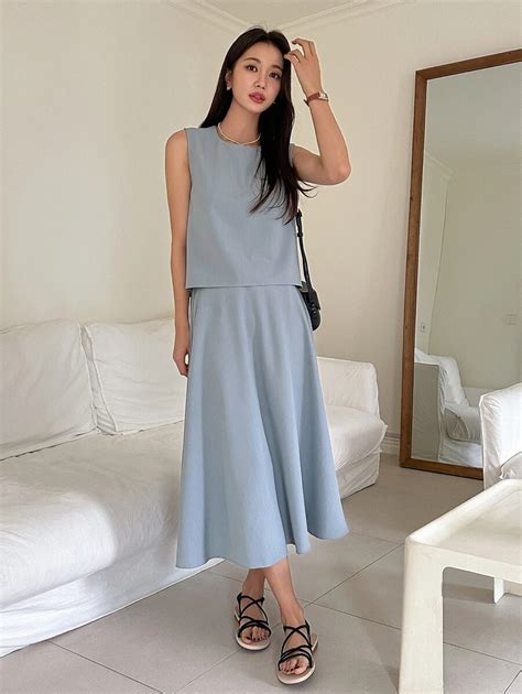 DAZY Solid Tank Top & Skirt | SHEIN USA