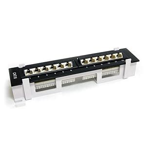 24 Port 1U Rackmount Cat 6 110 Patch Panel - 24 port Network Patch ...