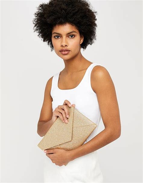 Buy Lily Glitter Envelope Clutch Bag Online