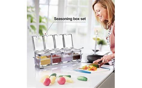 P M H Acrylic Spice Masala Box Set, Storage Container Jars For Spice ...