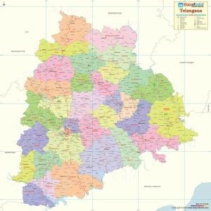 Telangana Detailed Map Fine Art Print - Maps posters in India - Buy art ...