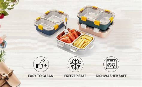 Buy Brand Conquer Lunch Box 2 Compartment Leak-Proof BPA Free Stainless ...