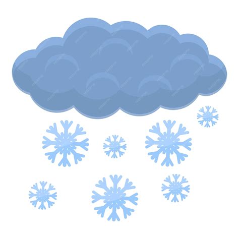 Premium Vector | Snow winter cloud icon cartoon of snow winter cloud ...
