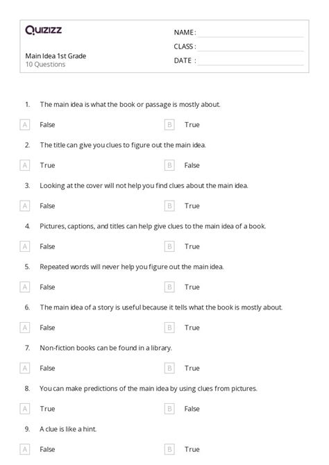 Image result for Identifying Main Idea First Grade