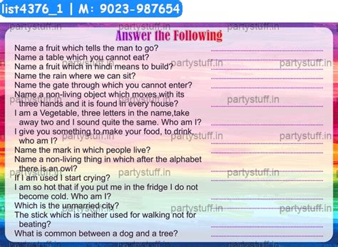 General Fun Quiz in Funny theme - Designs - PartyStuff