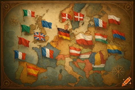 A vintage-style world map titled 'Club of Rome 1968', with continents divided into numbered ...