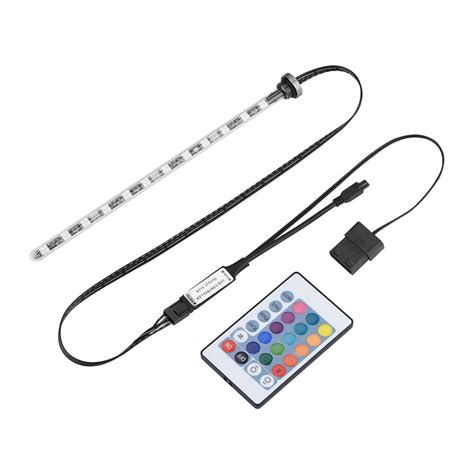 22CM Water Cooling Tank Light, Acrylic + RGB Glass Cover Computer ...