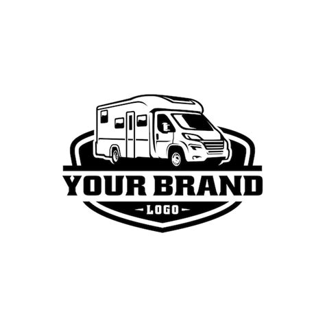 RV Camper Van Motor Home illustration Logo Vector | Vecteur Premium