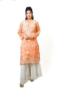 Zeeba Chikankari Women Chikan Embroidery Straight Kurta - Buy Zeeba ...