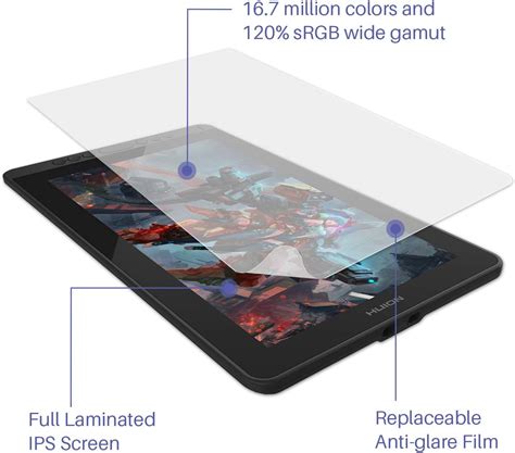Buy HUION Kamvas 13 Graphics Drawing Tablet with Screen Full Laminated ...