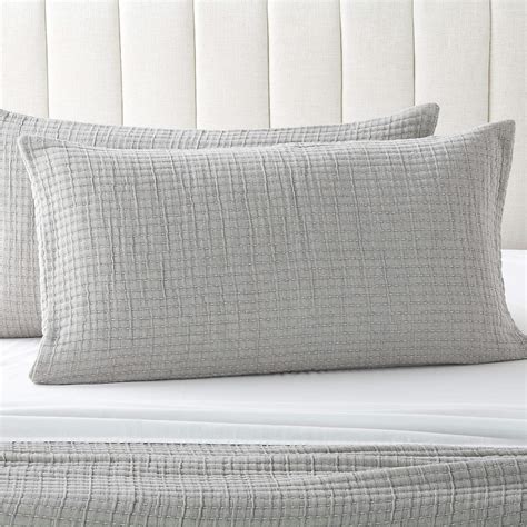 Ansley Grey King Pillow Shams Set of 2 | CB2