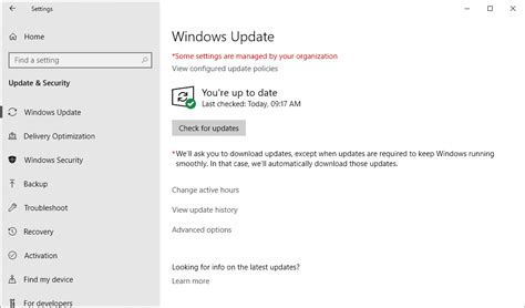 Image result for Windows 10 Check for Updates