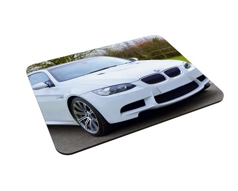 Car-Themed BMW White Car Mouse Pad – Premium Non-Slip Mouse Pad with ...