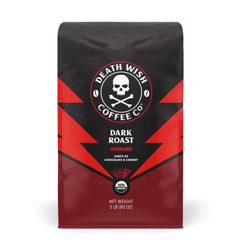 Buy Death Wish Coffee Dark Roast Grounds - 5 Lbs. The World's Strongest ...