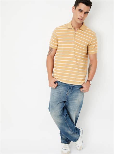 Buy Men Striped Polo T-shirt Online at just Rs. 799.0 - 1000015231342 ...