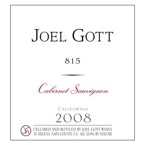 Joel Gott Blend No. 815 Cabernet Sauvignon 2008 | Wine.com