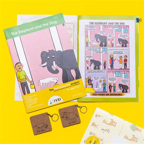 IVEI The Elephant and the Dog - Workbook and 2 DIY keychains - 4 to 7 ...