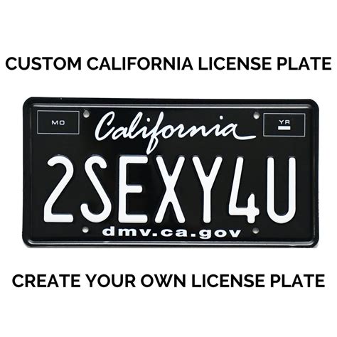 California License Plate Custom Options at Christina Gonzales blog