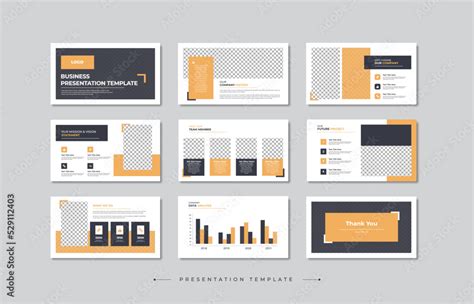 Corporate Business PowerPoint presentation design template set ...