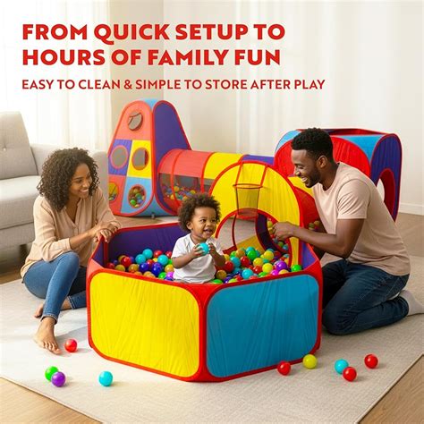 Playz 5pc Kids' Play Tents & Tunnels - Ball Pit for India | Ubuy