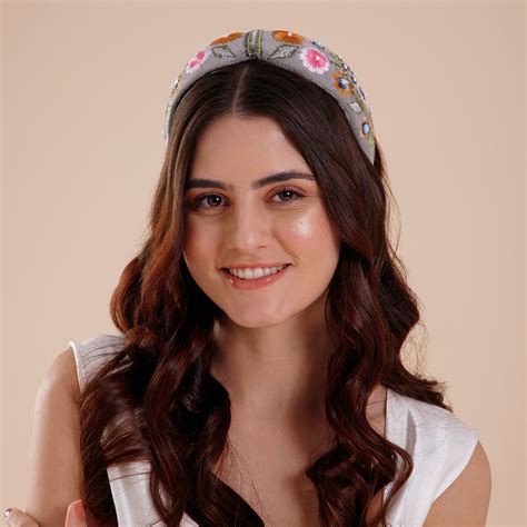 Handmade Floral Embroidered Hairband for Girls & Women – Radhu & Kabby
