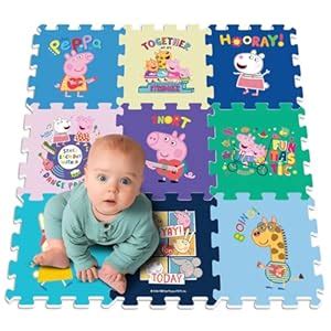 Wembley Baby Puzzle Foam Mat Peppa Pig Theme Foam Interlocking Playmat ...