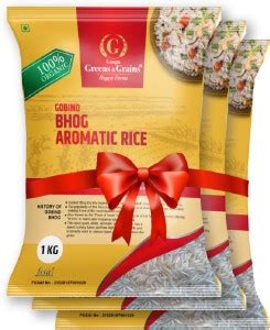 Gangagreens And Grains Gobind Bhog Aromatic Rice- 1KG | Jeera Basmati ...