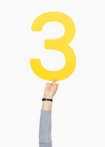 Passe segurar, numere três, sinal | Foto Grátis