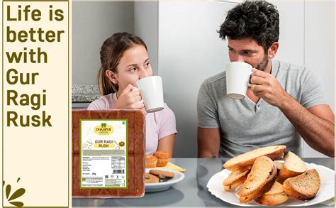 Dhampure Speciality Gur Ragi Rusk Toast Tea Snack, Pure Gur Bakery Rusk ...