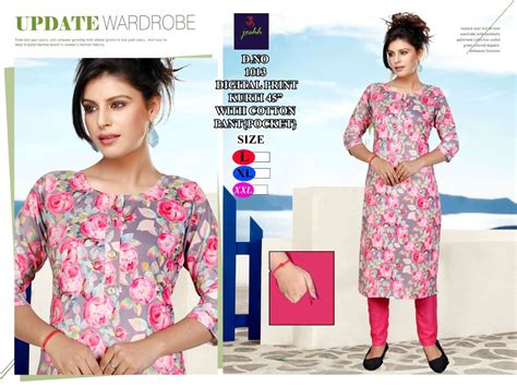 cotton india digital print kurti pant