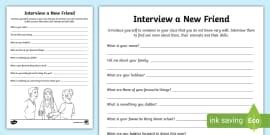 Friend Interview Worksheet 的图像结果